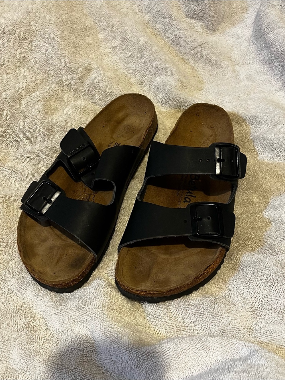BETULA x BIRKENSTOCK Arizona Double Strap Buckle Sandal Black  Boho Sz 43